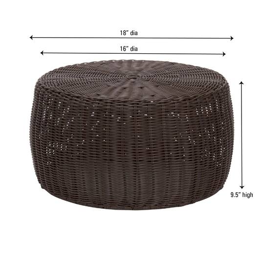 Household Essentials 9" Woven Storage Ottoman